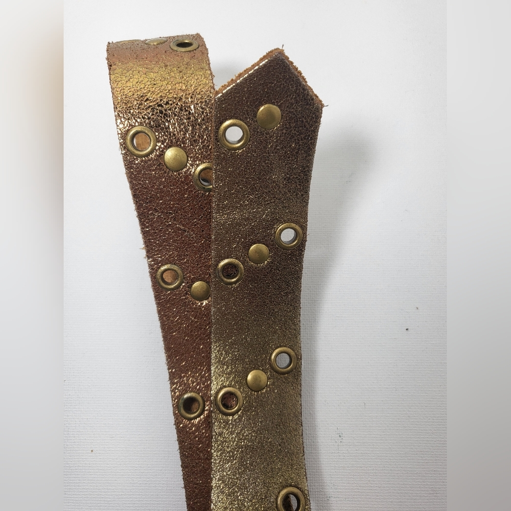 Genuine Leather Bronze Belt - Size Small